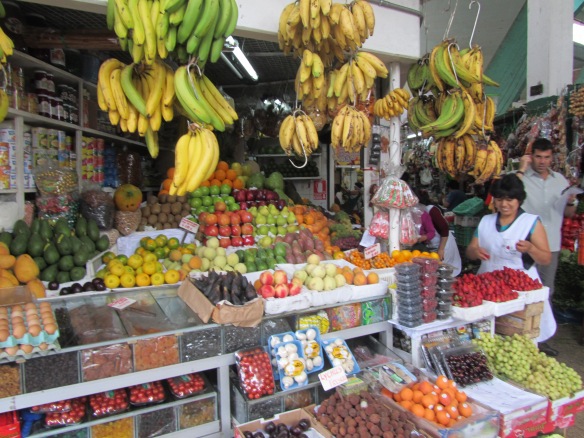 Colourful scene from Lima Market